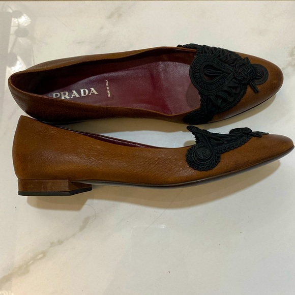 Prada Flats Sz 37 - Picture 1 of 8